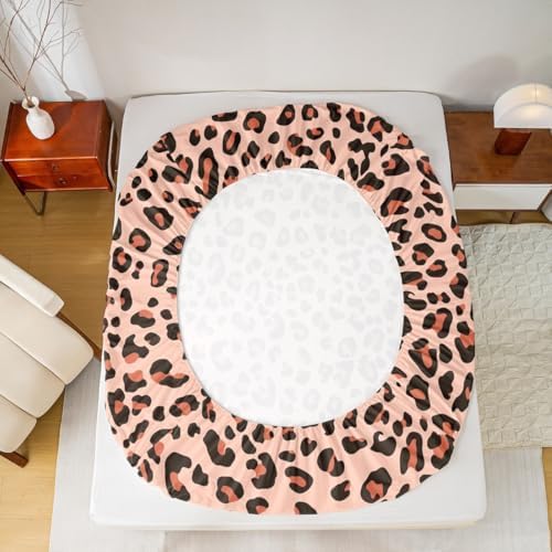 Castle Fairy Leopard Print Twin Fitted Sheet Set