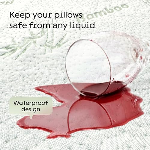 Niagara Sleep Solution Waterproof Pillow Protectors Queen 20x30 2 Pack
