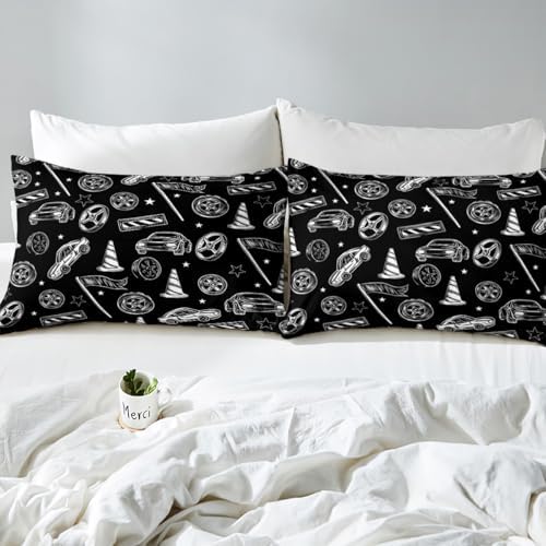 Homewish Race Sports Car Fitted Sheet Twin Set