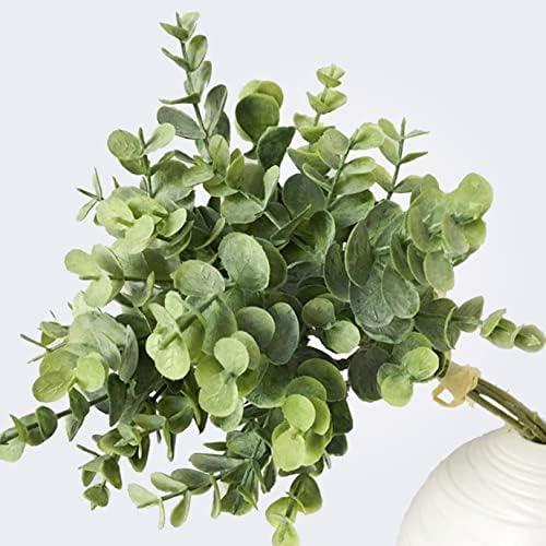 6 Pcs Plastic Eucalyptus Stems for Home Decor
