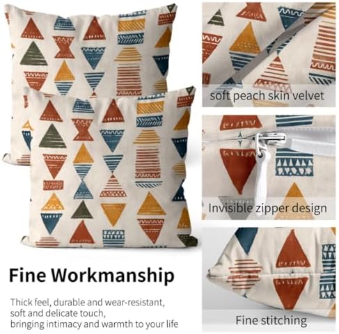Boho Aztec Pillow Protectors Set of 2 with Zipper