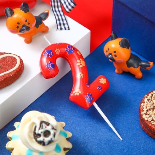 Conelist Number 2 Dog Paw Birthday Candles