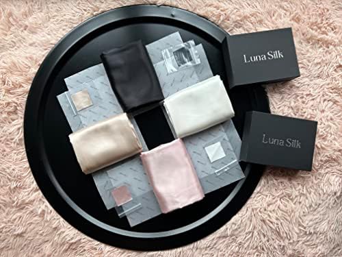LunaSilk Pink Silk Pillowcase with Hidden Zipper