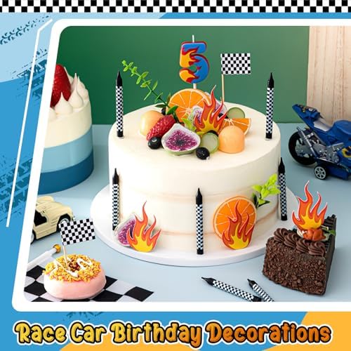 15 Pcs Racing Cars Birthday Candles Cake Decoration