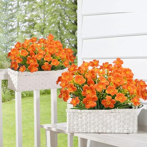 Krissing 8 Pcs Fall Artificial Flowers for Outdoors 1