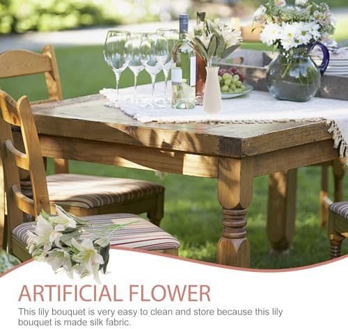 BESTOYARD Lifelike Artificial Lily Bouquet Wedding Decor