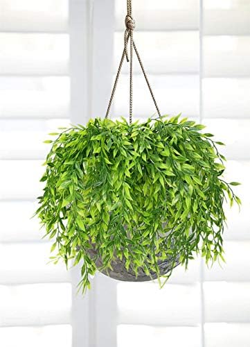 PASYOU Artificial Willow Plants 8-Pack UV Resistant