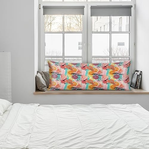 Aglebo Orange Satin Body Pillowcase Cover