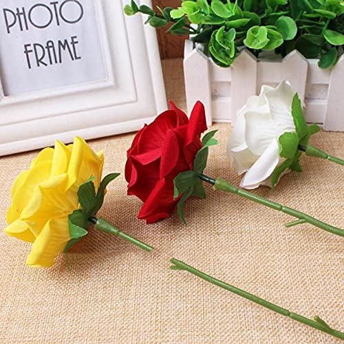 Sonze Artificial Velvet Rose 5cm 5PCS for Home Decor
