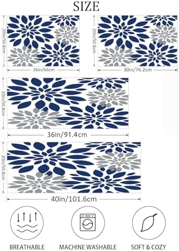 Blue Dahlia Flower Pillowcase Queen Size 20x30 Inch