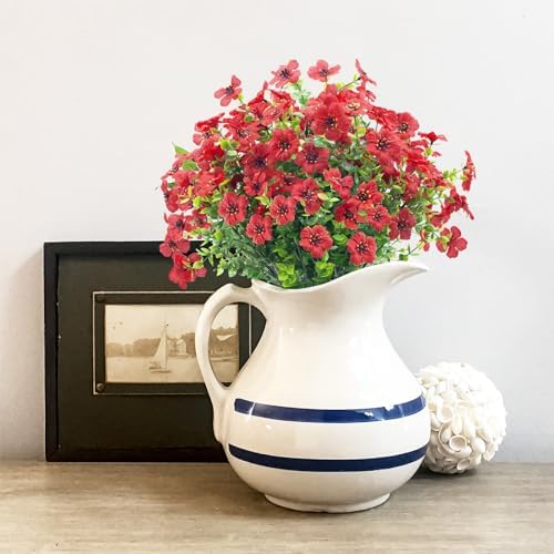 NOV FIRE 20 Bundles Artificial Flowers Red