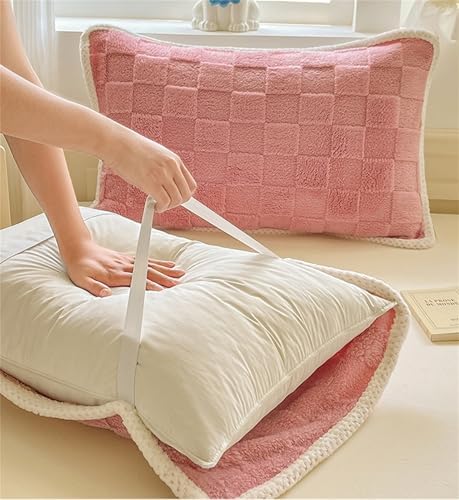 Double Sided Velvet Pillowcase Cover with Straps Non-Slip and Breathable