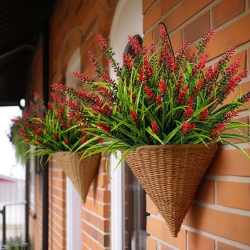 Nigirior Artificial Flowers for Outdoor 24 Bundles UV Resistant