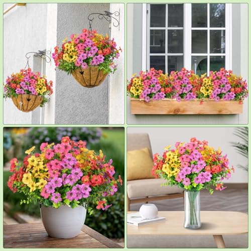 12 Bundles Artificial Daisy Eucalyptus Flowers