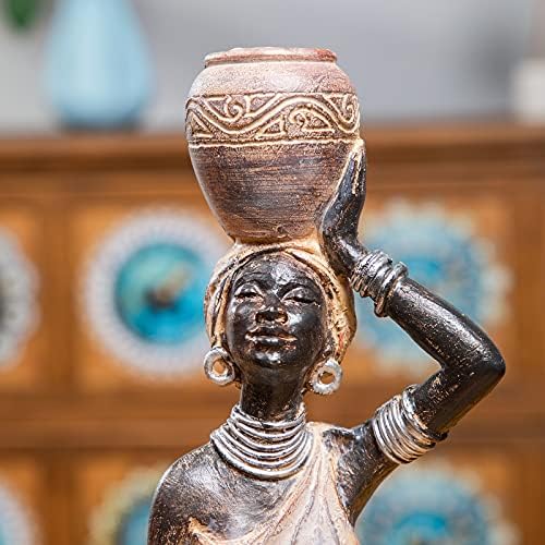 Leekung African Lady Statue Home Decor