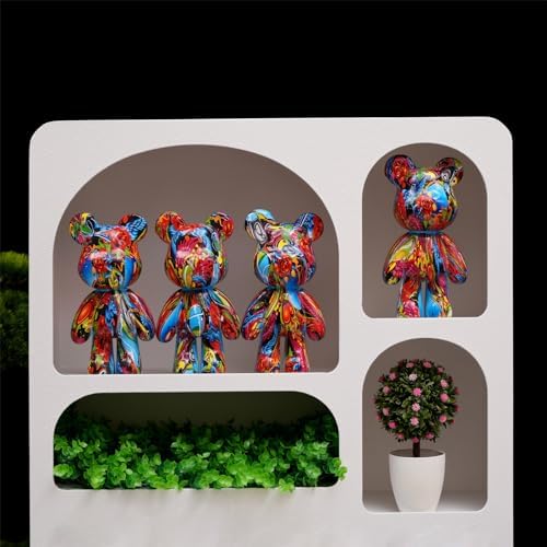 Coniuty Resin Bear Statue - Cute Home Decor Sculpture