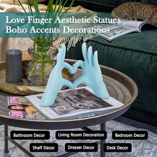 Accessoryway Blue Heart Hands Sculpture Decor