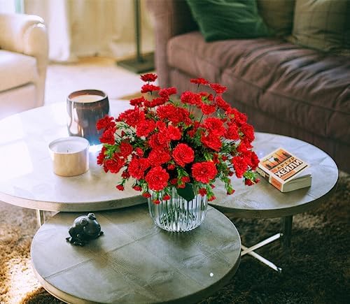 Pack of 4 Artificial Gerbera Daisy Flower Bushes Red