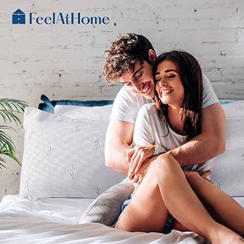 FeelAtHome Cooling Pillow Cover Waterproof 65 Polyester 35 Rayon