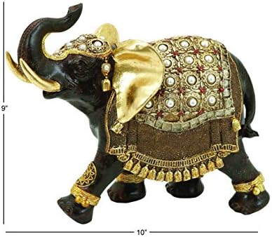 Deco 79 Polystone Elephant Decor Home Statue