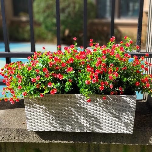 Grunyia 12 Bundle Artificial Flowers for Outdoor Use