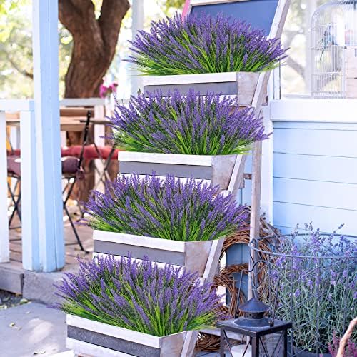 Dremisland Artificial Flowers 8PCS Purple Outdoor Decor