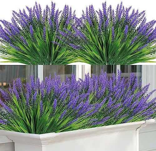 Dremisland Artificial Flowers 8PCS Purple Outdoor Decor