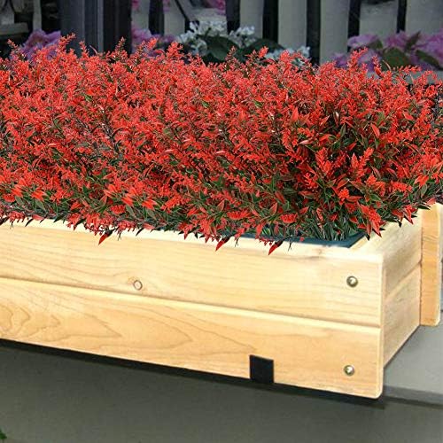 KLEMOO Artificial Lavender Flowers 6PCS Lifelike UV Resistant Decor