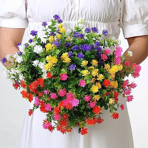 10Pcs Artificial Flowers Bundle for Home Decor