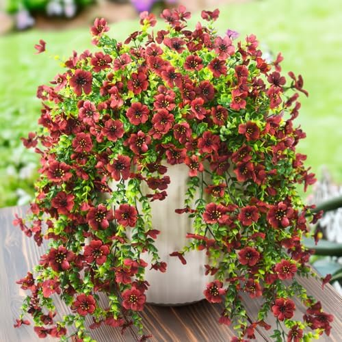 ZFProcess Artificial Hanging Daisy Flowers 2PCS UV Resistant Fall Decor