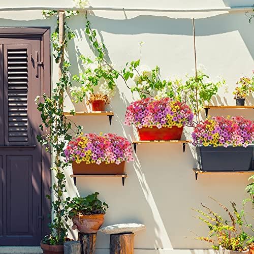 10 Pcs Artificial Flowers Set for Outdoor Decor