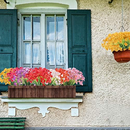 ZEOSTARO Artificial Flowers 12 Bundles Deep Red 1