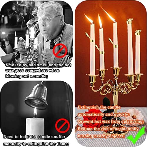 Horoper Candle Snuffer Clip On Kit 4 Pcs Gold