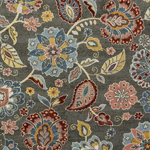 Maples Rugs Gardena Floral Area Rug Gray 18 x 210