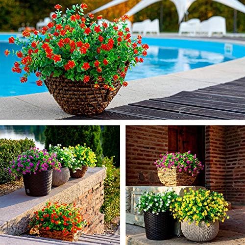 DRT DERUITAI Artificial Flowers Outdoor Decor Bundle