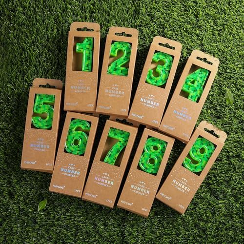 PHD CAKE 276 Inch Pixel Birthday Candles Green Number
