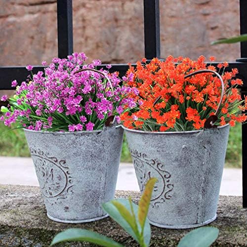 ArtBloom 8 Bundles Artificial Flowers Orange Red