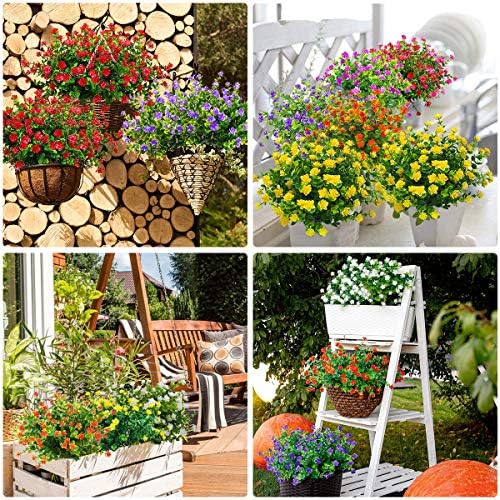DRT DERUITAI Artificial Flowers Outdoor Decor Bundle