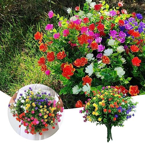 10Pcs Artificial Flowers Bundle for Home Decor
