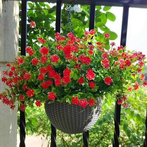 Grunyia 12 Bundle Artificial Flowers for Outdoor Use