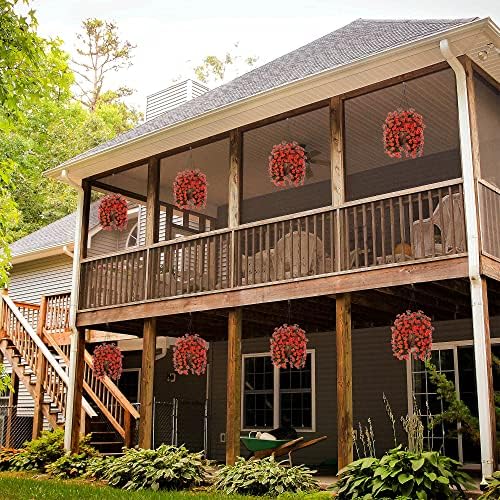 INXUGAO Autumn Hanging Baskets Artificial Daisies Flowers