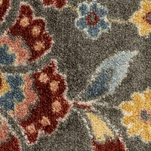 Maples Rugs Gardena Floral Area Rug Gray 18 x 210