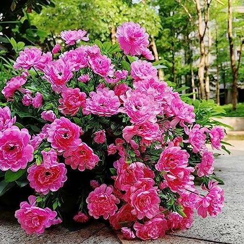 Pack of 4 Artificial Gerbera Daisy Bushes Pink