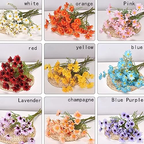 OUKEYI Artificial Daisy Flowers 12 Bundles Red 1