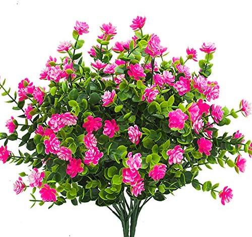 Grunyia Artificial Flowers Fake Outdoor Pink Decor
