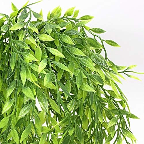 PASYOU Artificial Willow Plants 8-Pack UV Resistant