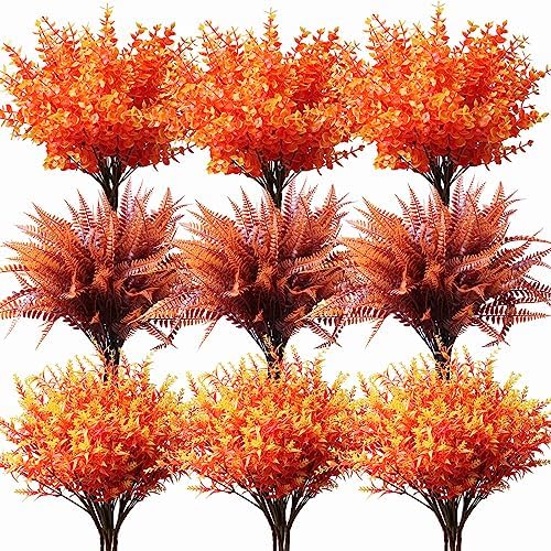 18PCS Artificial Fall Flowers for Garden and Home Decor