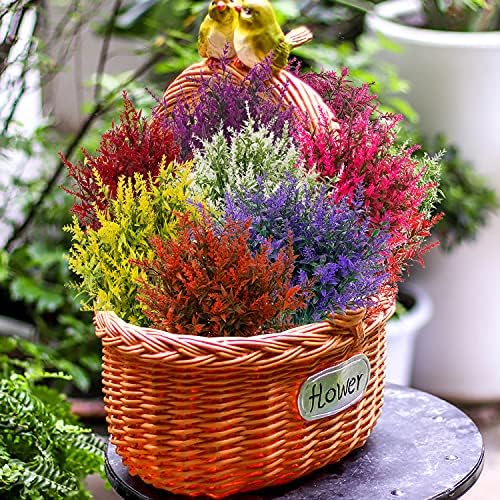 HDZWBNFY Artificial Flowers 12 Bunches UV Resistant White