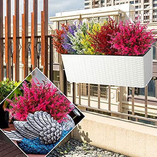 NOV FIRE Outdoor Artificial Lavender Flowers Pink 20 Bundles
