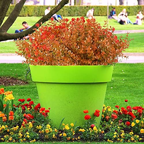 URSTOUD 24PCS Artificial Eucalyptus Plants UV Resistant